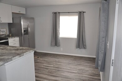 new vinyl flooring in dining/kitchen