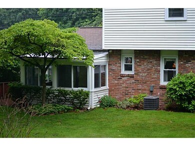 Exterior Back. Large back yard has a flat area for