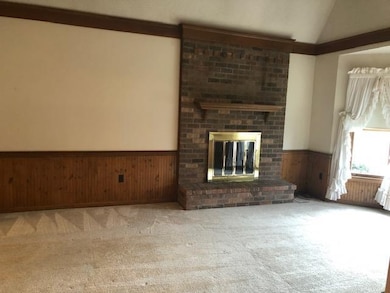 Woodburning fireplace, new carpet