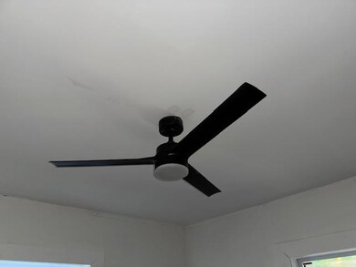 Detailed view of ceiling fan