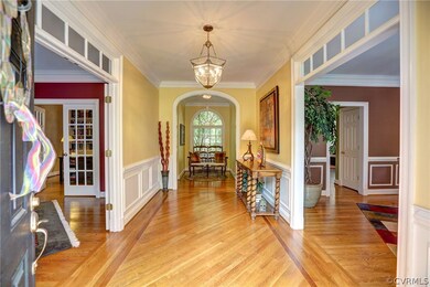 Front to back Entrance Hall with inlay wood floors