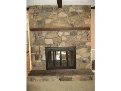 Living Room. Beautiful stone fireplace!