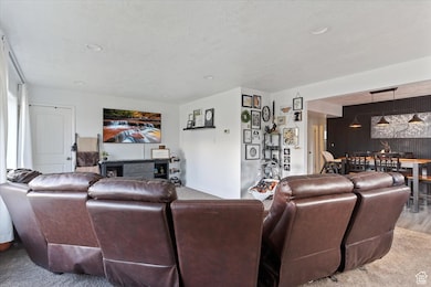 Living room with huge windows and lots of natural light