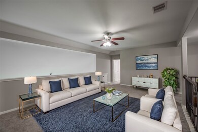 Upstairs family room/game room with plenty of spac
