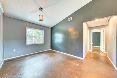 dining room with pendant light