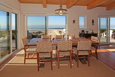 Wrap-around walls of glass to views.