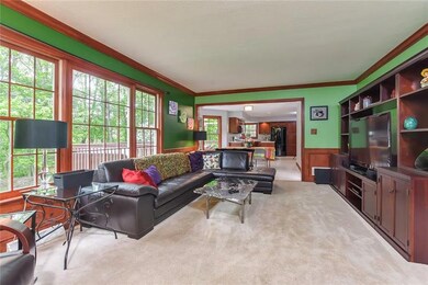 Another view of the family room open to the update