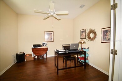 Den with Laminate flooring. Makes for a great offi