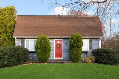 Newly painted red door says Come on in!