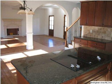 Kitchen Island with electric cooktop.