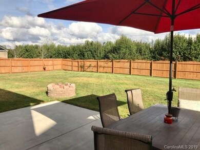 Super large back yard with beautiful privacy fence