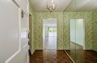 entrance to unit, front door on left