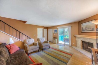 Living room slider leads to front patio deck