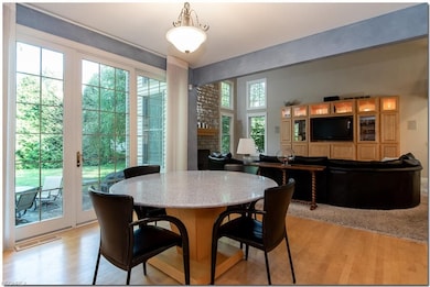 Dinette with views of the gorgeous back yard.