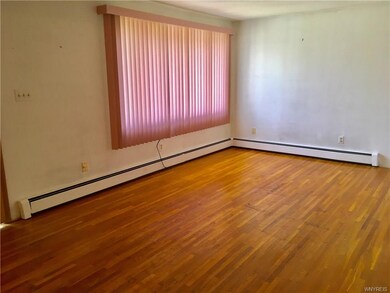 Hardwood flooring in living room.