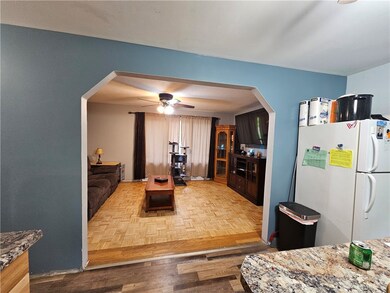 View from kitchen to Living room