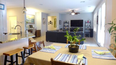 Great room dining to living