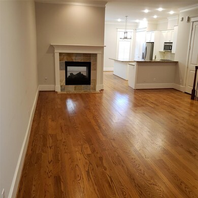 Built-in fireplace for year-round comfort.