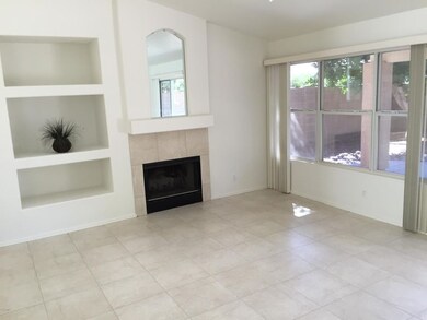 * Family Room with Built-In Bookcase