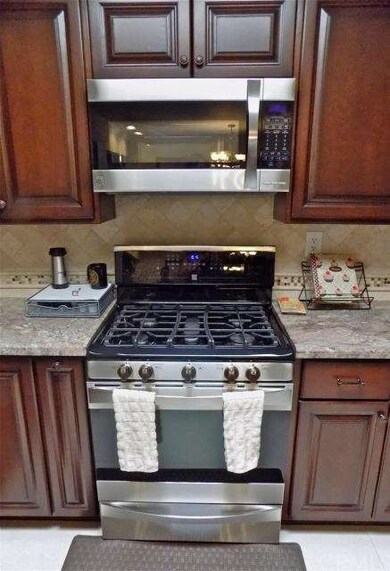 Tiled back splash set on a diagonal
