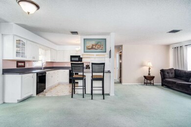 Kitchen, nook and living