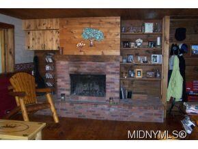 Brick Fireplace in Living Room