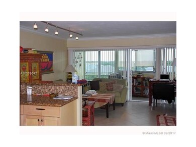 View of Living Room from Kitchen of Crandon Tower 