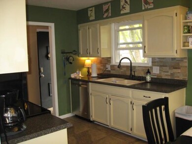 Warm colors in the inviting kitchen
