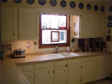 Kitchen. Ample cabinet and counter space.  Great view of the wooded and serene back yard from the kitchen.