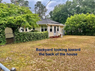 Backyard toward house