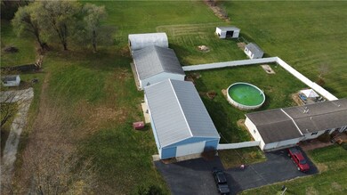 Southerly view of outbuildings