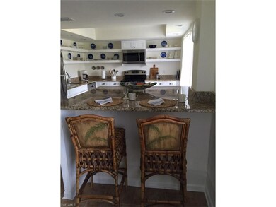 spacious granite breakfast bar