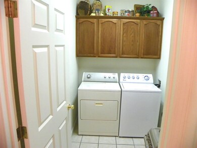 8' laundry room has space for freezer ... extra ca