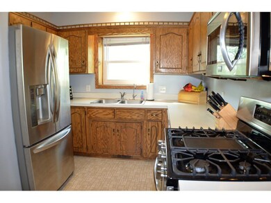 The kitchen has new stainless steel appliances!