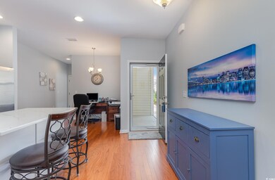 Interior space with light hardwood / wood-style fl