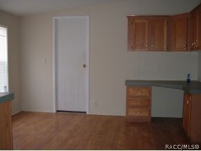 Dining area with built-in desk
