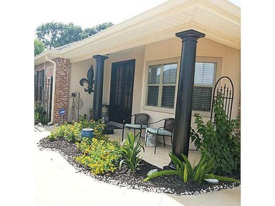 Exterior Front. Patio