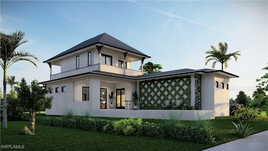 Rear view of property featuring stucco siding and