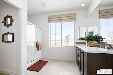This is an image of a model home.  Furnishings and