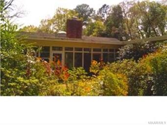 The back view of this 1950's home.