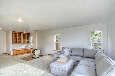 Living room with stove