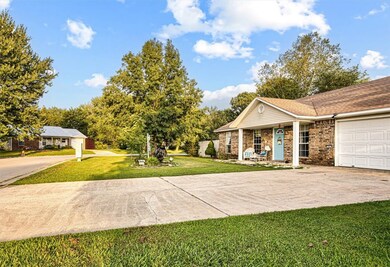 across front of home