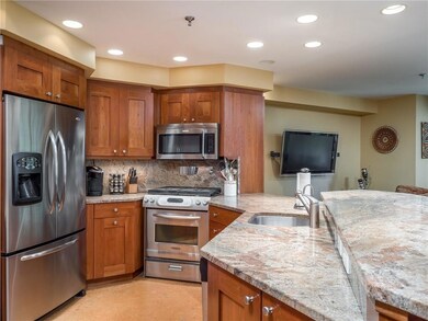 The gorgeous kitchen is the cook's...