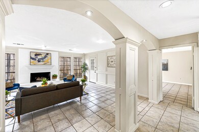 View of the family room from the entry foyer