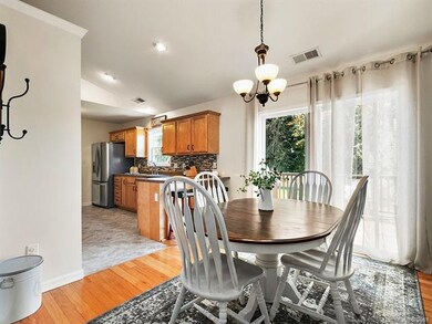 Dining room open to kitchen