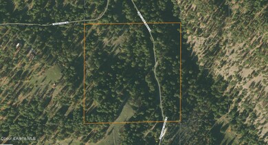 Aerial shot with property lines marked