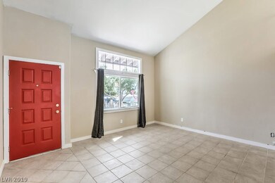 Front entry to the spacious living room.