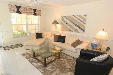 View of tiled living room
