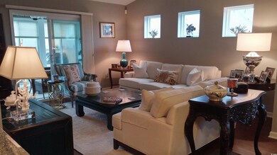 Living room with plenty of natural light and light