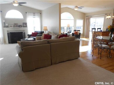 Family Room. Cathedral ceilings in family room and